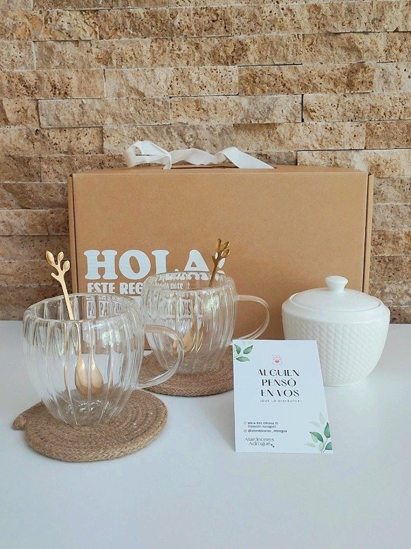 Producto - Box Te para dos tazas doble vidrio