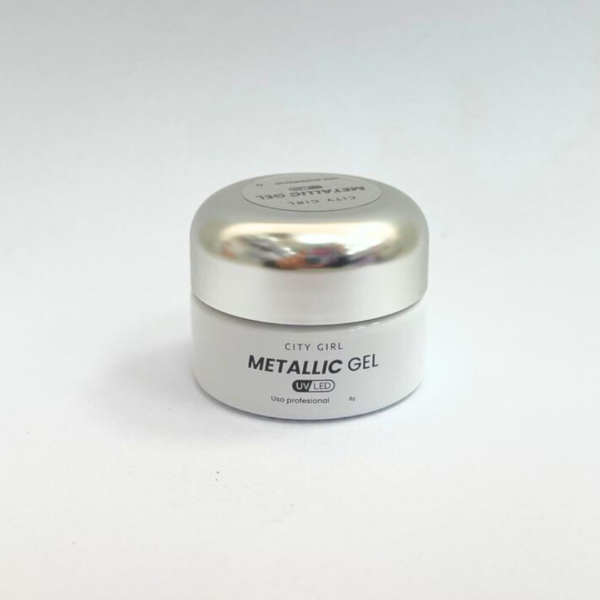 Producto - gel metalico plateado city girl
