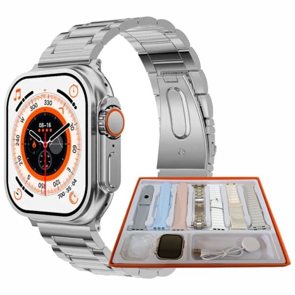Producto - RELOJ SMARTWATCH ULTRA METAL 7 MALLAS MAS PROTECTOR SILICONA Y20