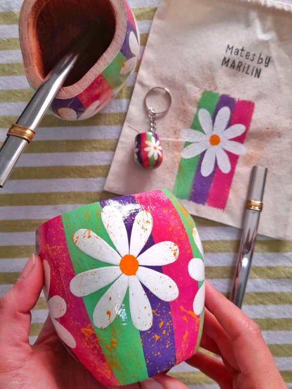 Producto - Mate Ranchero Anabel margaritas POR PEDIDO