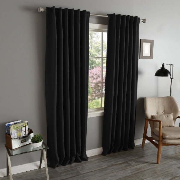 Producto - JUEGO DE CORTINAS BLACKOUT TRICAPA NEGRA