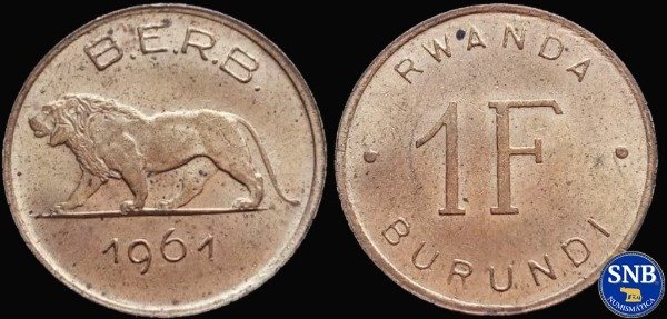 Producto - Ruanda-Burundi - 5 Francos (1961) KM #1 [XF-]