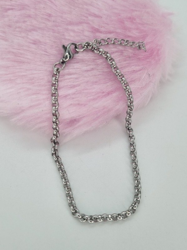 Producto - Pulsera acero quirurgico rolo 3 18cm con alargue