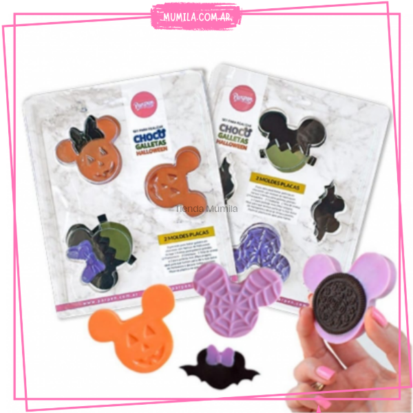 Producto - Molde Placa halloween Oreo Bañada Mickey set x2 PARPEN