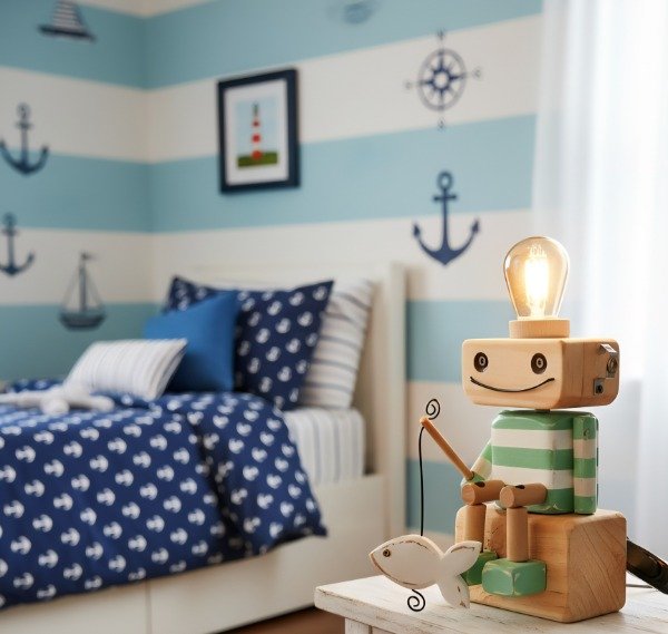 Producto - Lampara Velador Infantil Marinero Artesanal