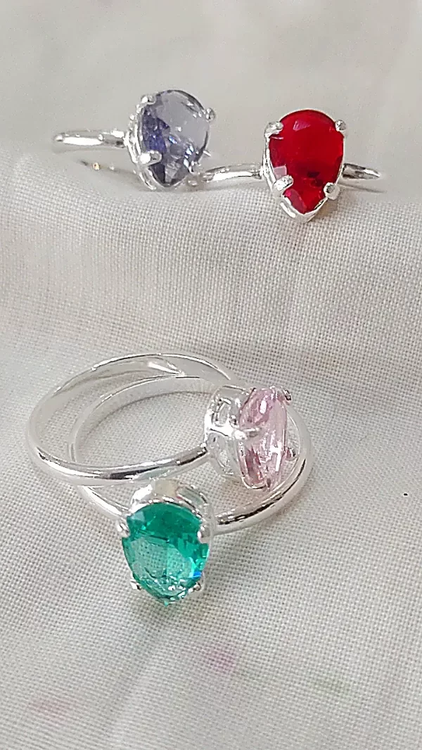 Producto - Anillo de Plata 925 piedra gota