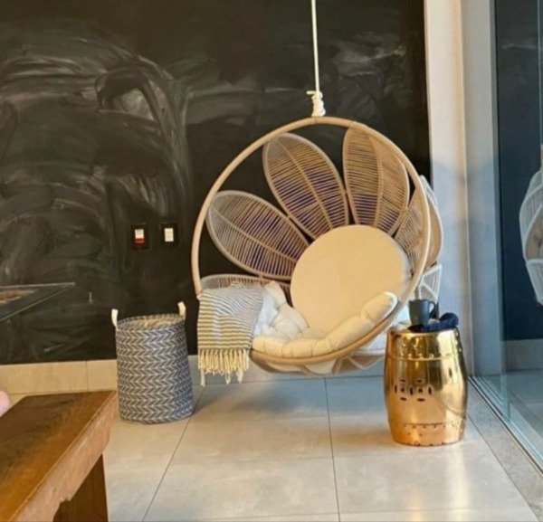Producto - HAMACA COLGANTE DISEÑO FLOR CON ALMOHADÓN
