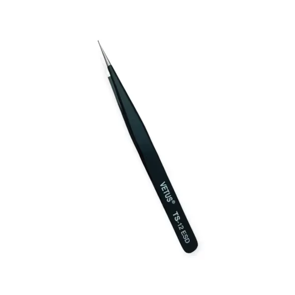 Producto - Pinza negra para pestañas TS-12 Vetus