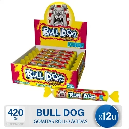 Producto - Gomitas Bulldog Rollo Ácido x 12 (cada rollo 366)