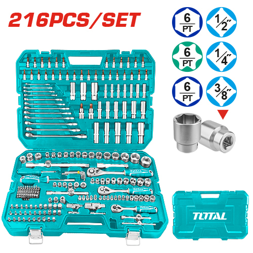 Producto - MALETÍN CON JUEGO DE HERRAMIENTAS (216 PZS) - TOTAL