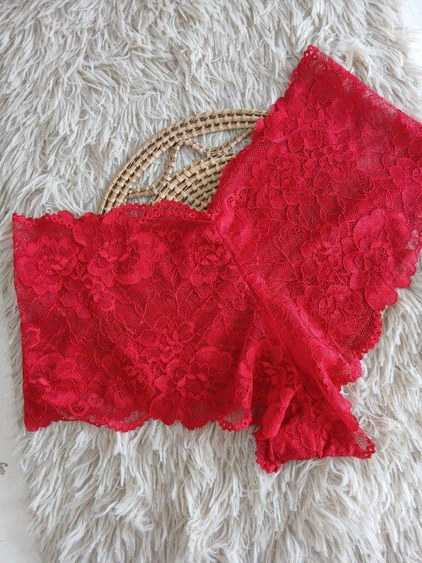 Producto - Culotte encaje elastizado rojo