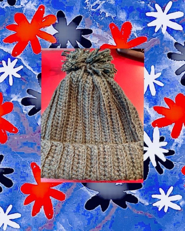 Producto - Gorro de lana unisex c/pompón Verde musgo