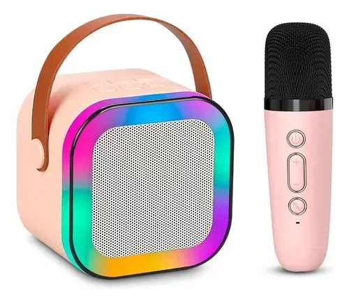 Producto - Parlante Bluetooth Portatil Led Rgb Mini Karaoke c/micrófono - 3