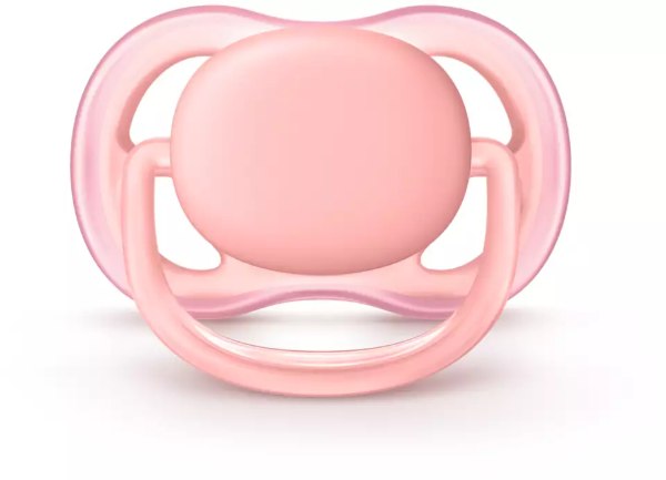 Producto - Chupete Ultra Air con estuche AVENT rosa. 0-6m.