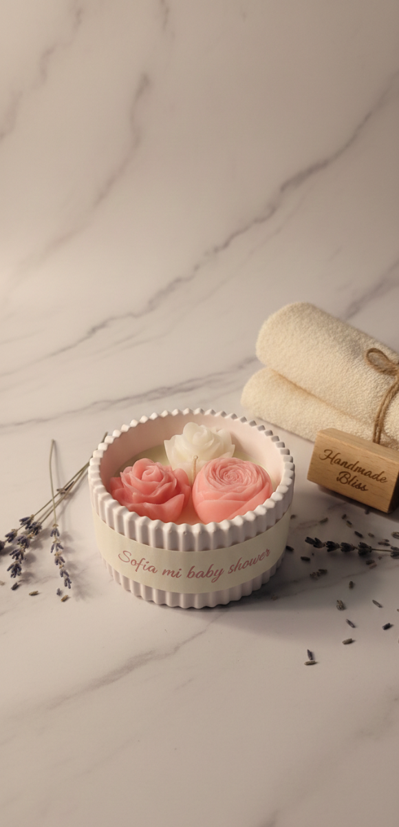 Producto - Vela en cuenco con flores