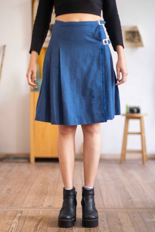 Falda School Blue Talle:M-