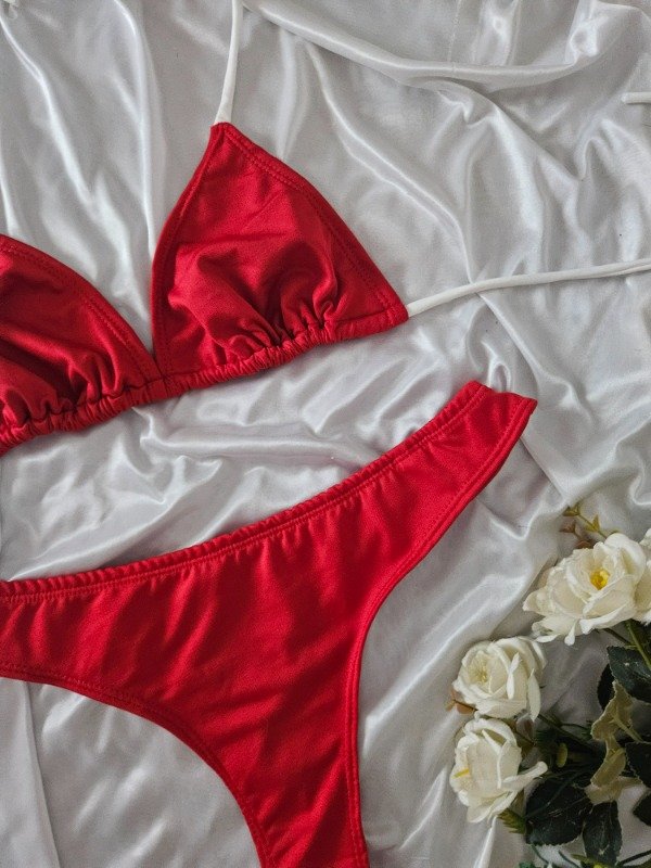 Producto - BIKINI ROJA CON BLANCO (B3)