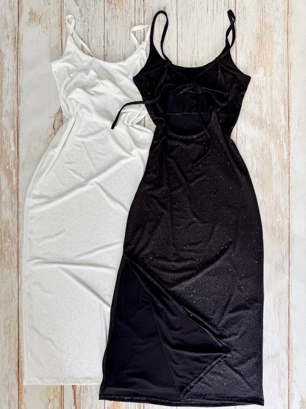 Producto - Vestido glitter largo para atar en espalda