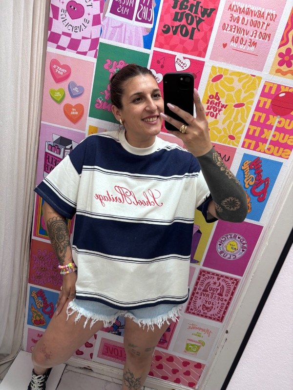 Producto - Boxy fit School azul