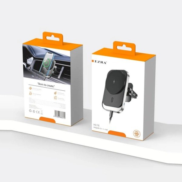 Producto - Soport d Teléfono Inalambrico Giratorio 360 Ajustable Imán, ABS Flexi 15W HL90.