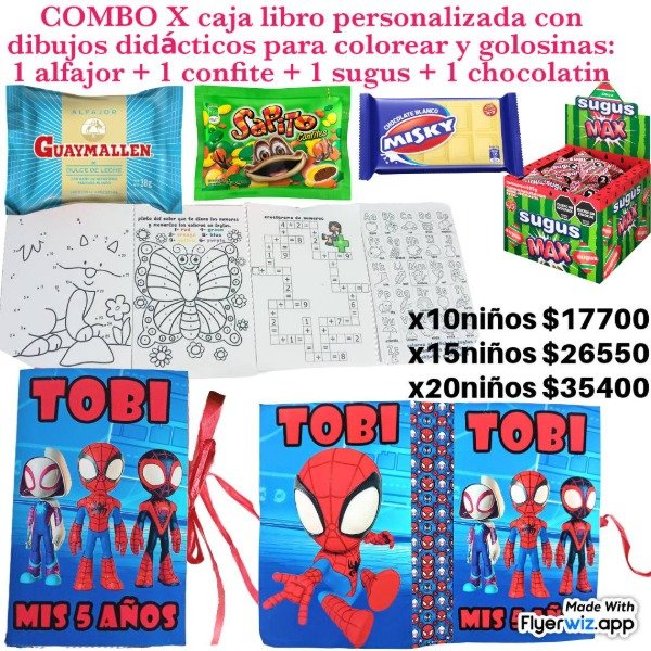 Producto - Combo x spidey caja con golosinas