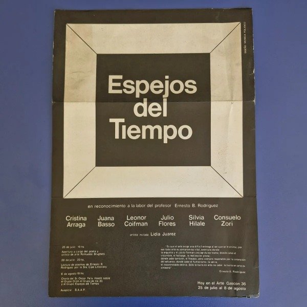 Producto - Espejos del tiempo - Afiche 1981, Coifman, Arraga, Basso, Flores, Hilale, Zori - 1