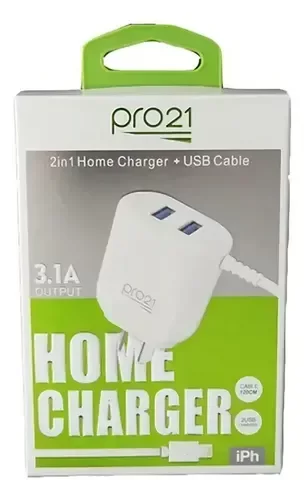 Producto - CARGADOR PRO 21 IPHONE ENTRADA USB