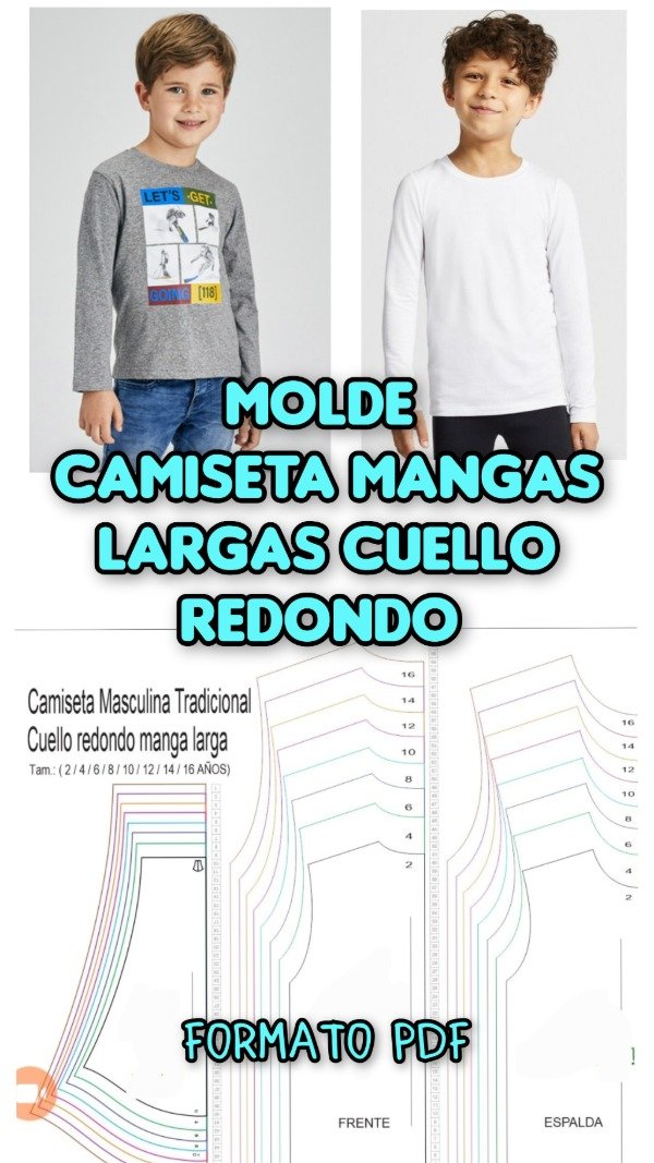 Producto - Camiseta mangas largas cuello redondo infantil