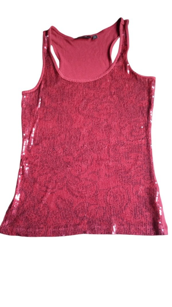 Producto - Top lentejuelas bordo