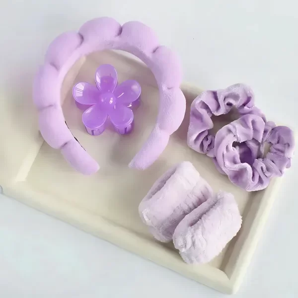 Producto - Set vincha 2 muñequeras 2 scrunchies y broche
