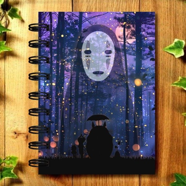 Producto - Encargá: ECO LIBRETA - "Sin Cara Nocturno" 80 Hojas A6 - Anillo en lateral