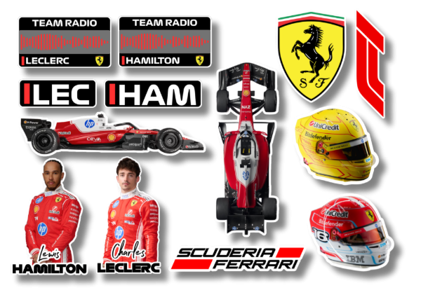 Producto - Calcomanías Stickers Ferrari Formula 1 2026