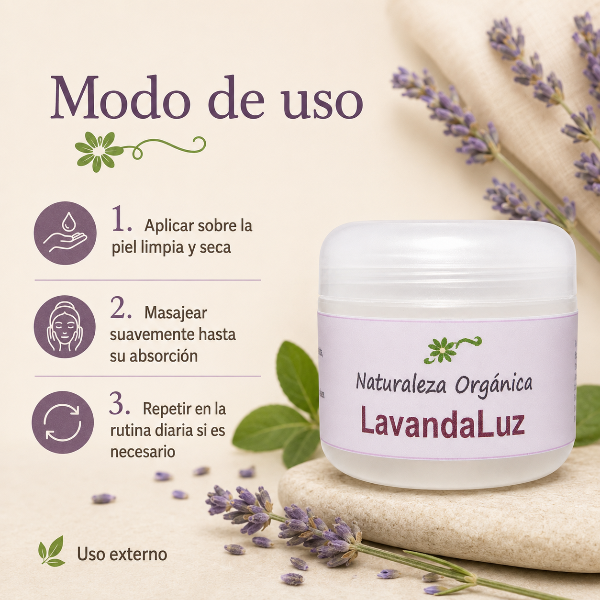 Producto - Crema LavandaLuz - Cicatrizante y Antiséptica Natural para tu Piel - 3