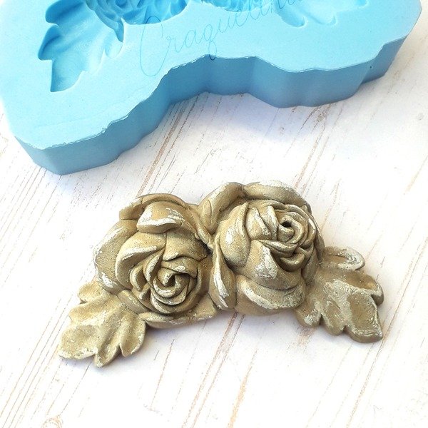 Producto - Molde de silicona flexible - Duo de Rosas