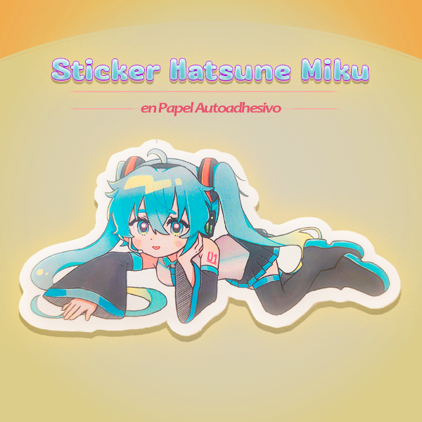 Producto - Miku recostada (sticker)