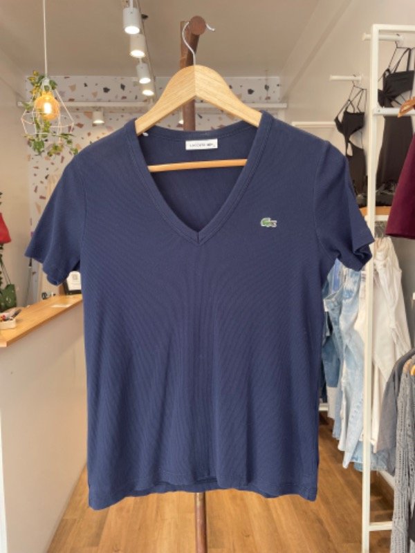 Producto - Remera azul Lacoste talle 38