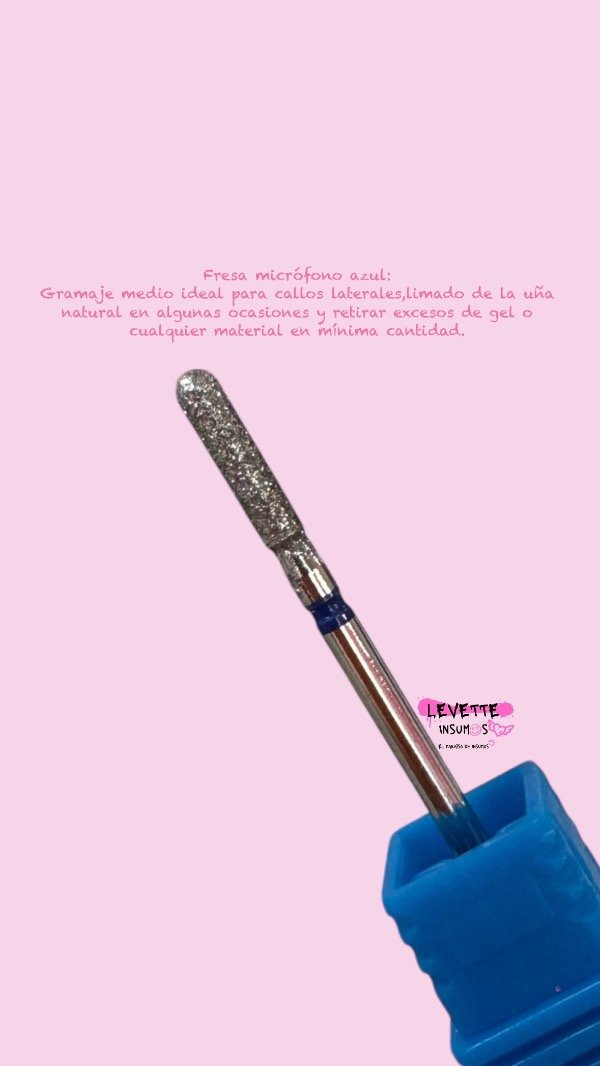 Producto - FRESA MANICURIA RUSA MICRÓFONO AZUL