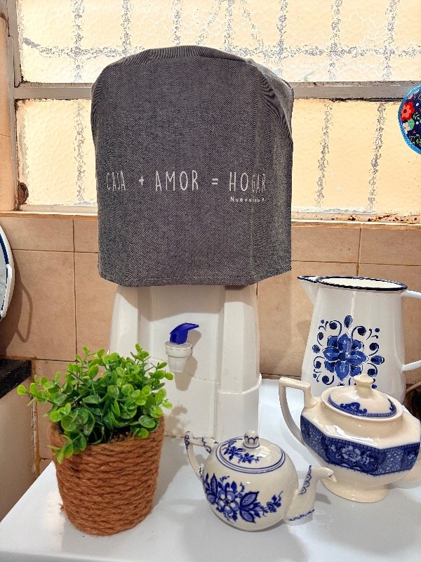 Producto - Cubrebidon Casa + amor en gris
