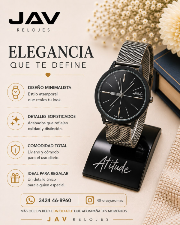 Producto - Reloj Femenino JAV 2 - Marca Attitude