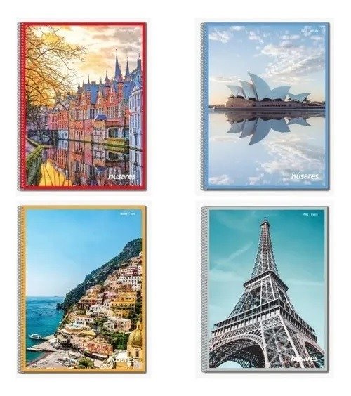 Producto - Cuaderno 16x21x80 Cuadriculado Diseño HUSARES