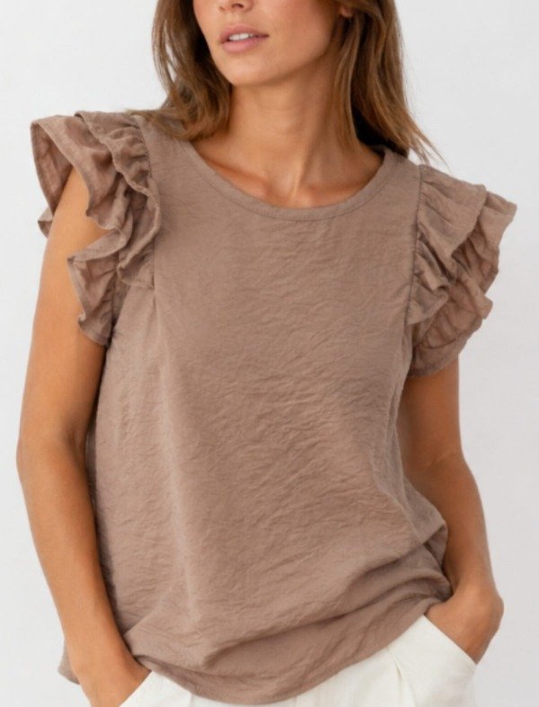 Producto - Musculosa Doble Volados Emilia Liso (Art. 6071)