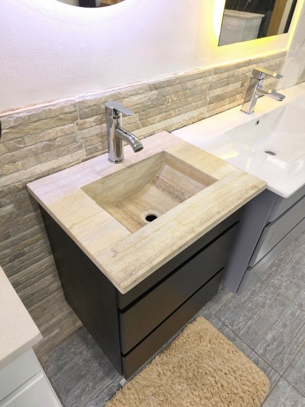 Producto - Vanitory de 50cm colgante (travertino) - 5