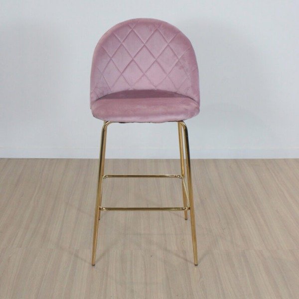 Producto - BANQUETA PRINCE ROSA PATA DORADA - 0