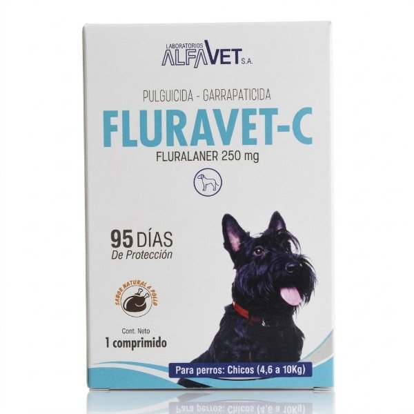 Producto - Fluravet-C 5 A 10 Kg Protección Total por 95 Días contra Pulgas y Garrapatas
