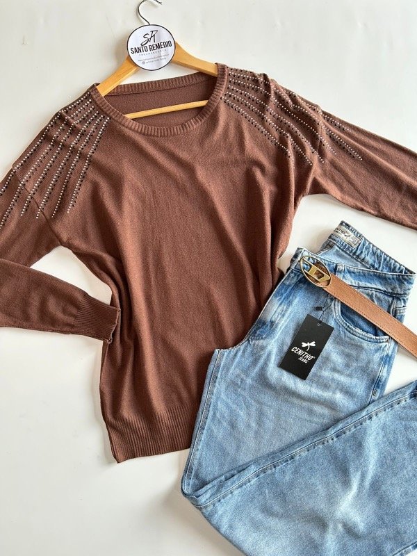 Producto - SWEATER CHOCO STRAS