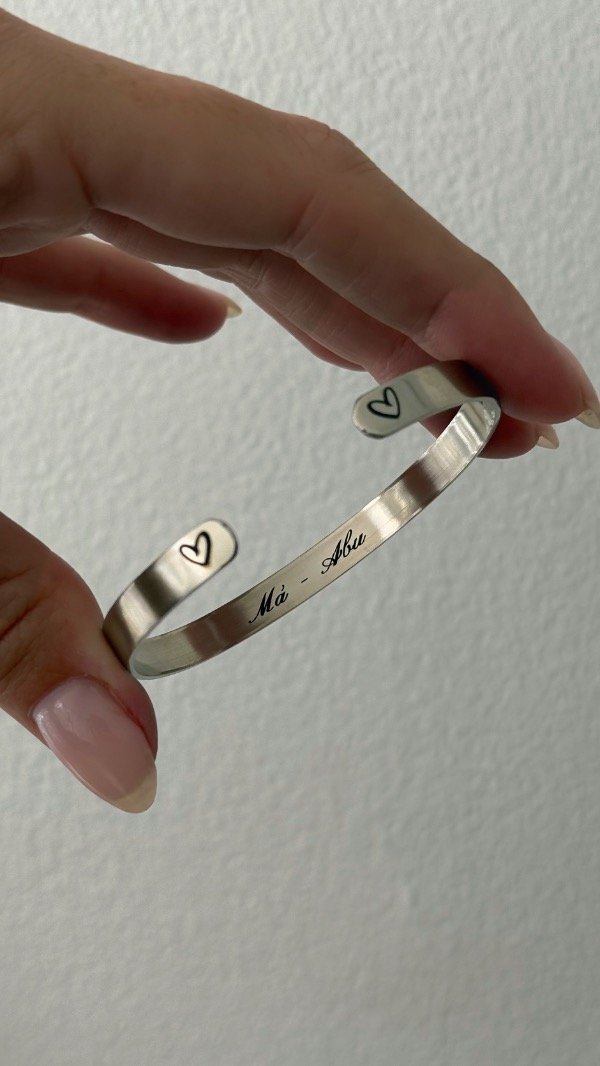 Producto - Pulsera semi esclava 6mm grabada ALPACA - 3