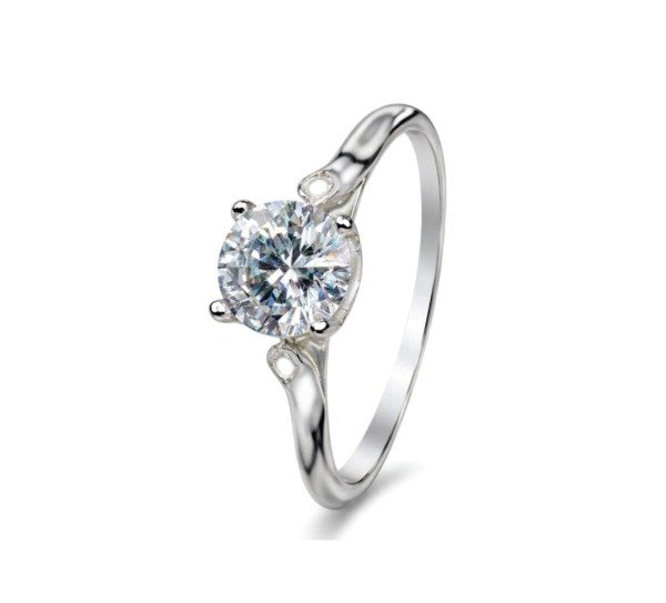 Producto - Anillo Solitario Plata 925 (B-433 BL)