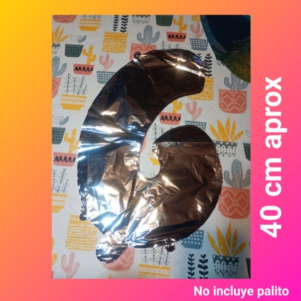 Producto - Globo numero 6 plateado