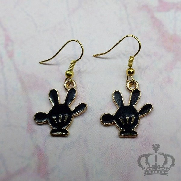 Producto - Aros esmaltados Disney Mickey guante (negro)