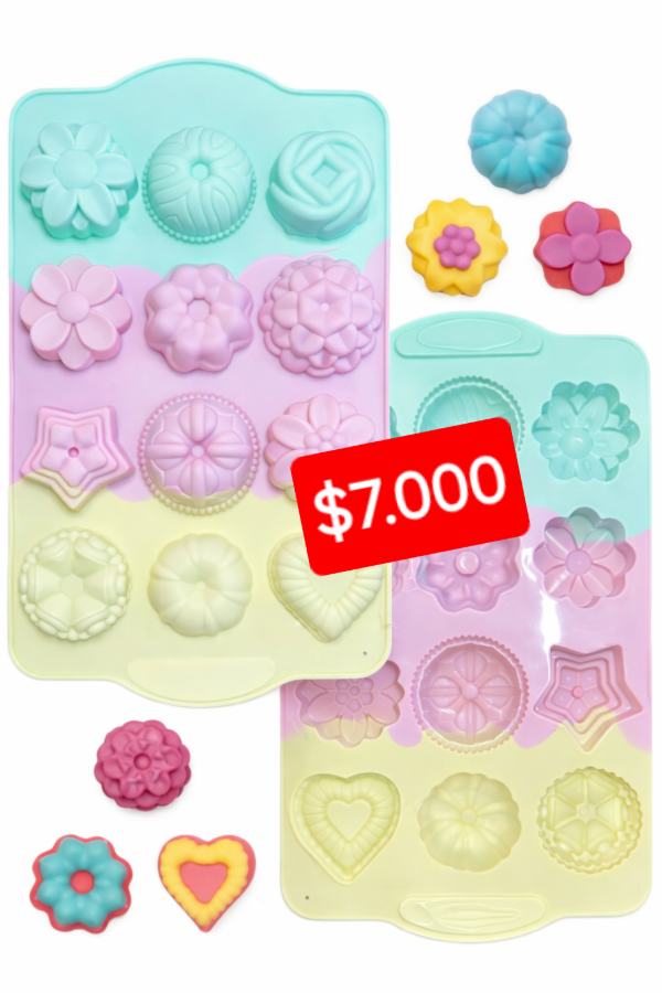 Producto - Molde silicona 12 flores